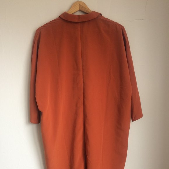 Monki Orange Zip Shirt Dress - Picture 9 of 11